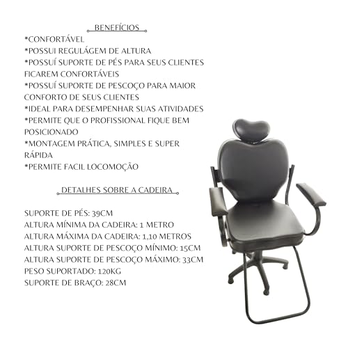 HENVIFER, Cadeira para salão de beleza, cabeleireira barbeiro Henvifer