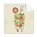 Strawberry Fruit Juice Illustration Pattern Cleaning Cloth Phone Screen Glasses Cleaner 5pcs