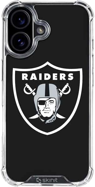 Skinit Clear Phone Case Compatible with iPhone 16 - Officially Licensed NFL Las Vegas Raiders Large Logo Design