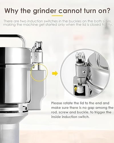 Image of Smallest Masala Grinding Machine for Home Use with 100gm Capacity Portable Indian Spice Grinder Machine for Home VI-100(A) (VI-100(A)) Stainless Steel