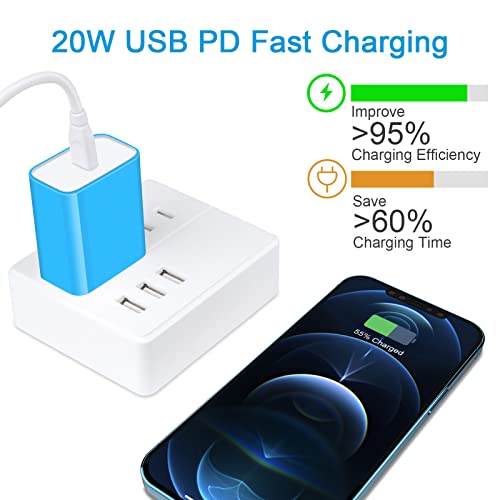 20W USB C Block Fast Charger, PD Wall Charger Type C Phone Charger for Samsung Galaxy A14 A53 S23 S22 Ultra S21 S20 FE S10 A13 A03s A73 A12 Note 10 Z Flip4, Moto G Power One 5G Ace, Pixel 7Pro 6Pro 5a