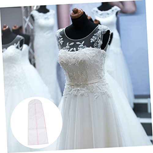 VALICLUD 1Pc Edge Nonwoven Wedding Dress Storage Bag for Bridal Gown Long Garment Cover Lightweight Dust Bridal Clothes Protection for Travel and Long Term3