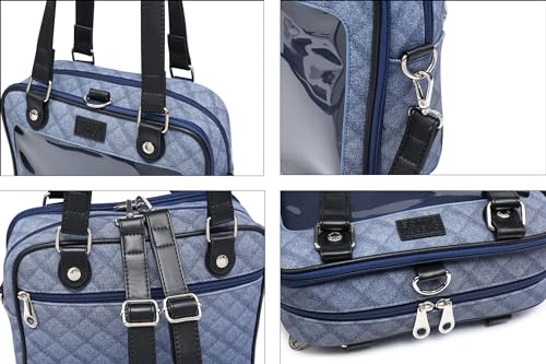 CHERRY SAUCE Imitation Denim PU Ita Bag Backpack Crossbody Bag Satchel Messenger Shoulder Bag for Pins Display4