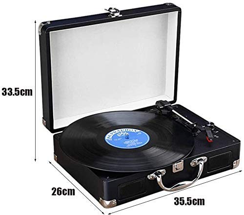 Tourne-Disque Gramophone Platine Vinyle 3 Vitesses Tourne-disques Vintage avec Haut-Parleur stéréo entraîné par Courroie… - Les Beatles, Paul McCartney, John Lennon, RIngo Starr, George Harrison Tourne-Disque Gramophone Platine Vinyle 3 Vitesses Tourne-disques Vintage avec Haut-Parleur stéréo entraîné par Courroie… – Image 5