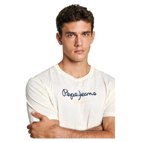 Pepe Jeans Herren Eggo N T-Shirt, Weiã, S – Ansicht 6