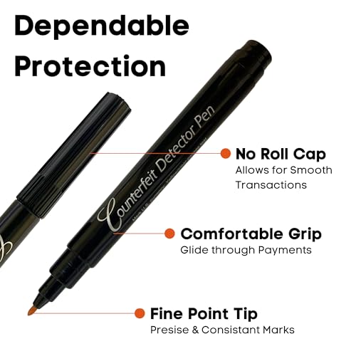Dri Mark 15 Pack Counterfeit Bill Detector Marker Pen, Made in The USA, 3 Times More Ink, Pocket Size, Fake Money Checker - Money Loss Prevention Tester & Fraud Protection for U.S. Currency (CFD15PK) by Dri Mark - Image 3