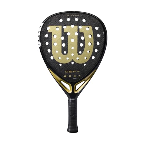 Wilson Raqueta de Pádel Defy V1, Libera Potencia Dinámica, Fabricada con Superficie de Carbono 3K...