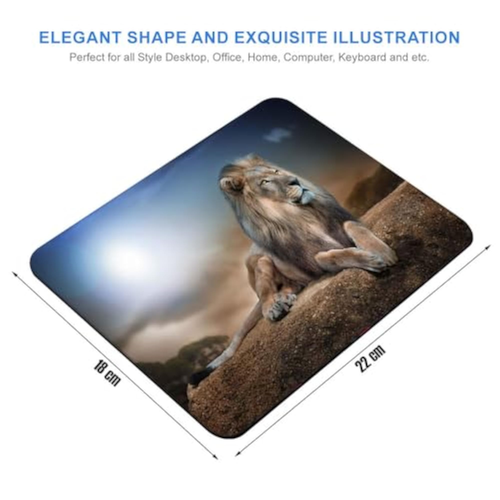 Anti-Slip Mouse Pad with Spill-Resistant Design - Lion On Mount