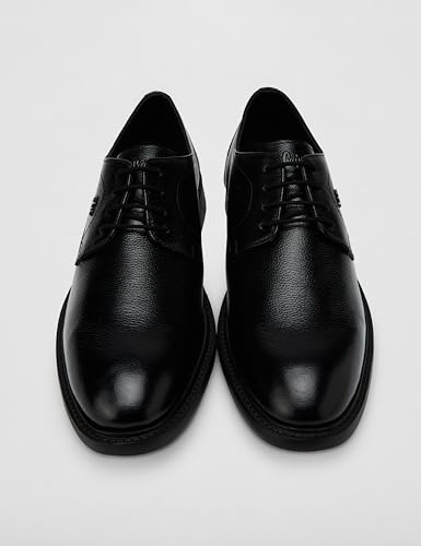 Image of Lee Cooper LC8586E Men's Leather Derby Formal Shoes | Lightweight, Comfortable & Stylish Lace-Ups for Office, Business