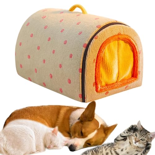 Couffin pour chiot et chat bleu résistant aux courants d'air avec éponge
