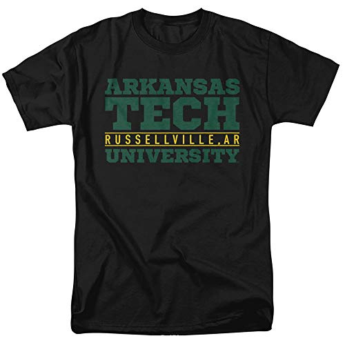 Arkansas Tech University Official Between The Lines Unisex Adult T Shirt, Black, 2X-Large