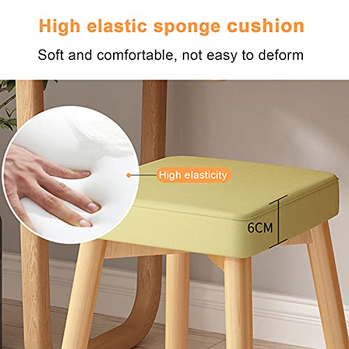 Taburete de tocador compacto y portatil para mesa de comedor o zona de maquillaje 6