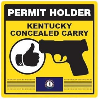 ION Graphics Magnet Kentucky Concealed Carry Permit Holder Magnetic Vinyl Self Adhesive Vinyl 2a permited 5" Car Magnet Bumper Sticker