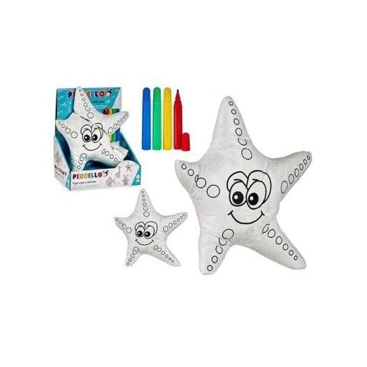 Tu Tendencia Única Peluche Para Pintar. Diviértete Pintándolo, Lávalo Y Vuelve A Dibujar. Incluye 4 Rotuladores Lavables (Estrella De Mar)