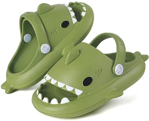 Image of KVbabby Kids Shark Slides Boys Girls Cloud Sandals | Cloud Sandals,Open Toe,Beach Pool Water Shoes,Slip-on,Lightweight,Non-Slip,Soft,Flexible,EVA Slippers