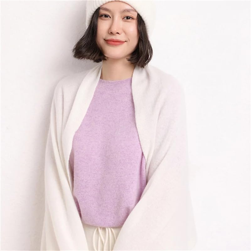 Chal de punto de cachemira para mujer, chal cálido de invierno, bufanda anudada, bufandas de lana