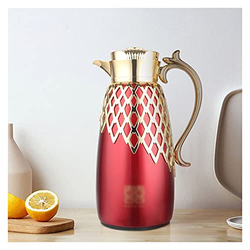 Olla de aislamiento olla de aislamiento portátil hervidor de té café hervidor de agua de viaje 1.5 litros botella térmica hervidor de agua vasos jarra térmica jarra aislada (color: A) (C)