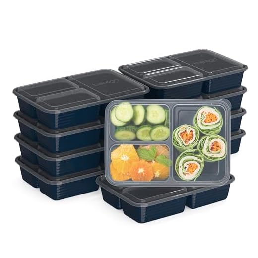 Bentgo 20-Piece Three-Compartment Meal Set Navy Blue