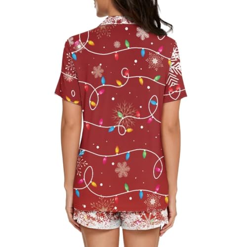 Image of Women's Short Sleeve Sleepwear Pajamas Nightwear with Pockets