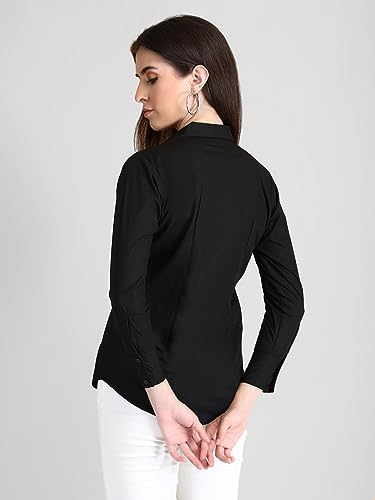 Image of CINDERS Women's Stylish Cotton Regular Fit Extra Comfortable Full Sleeve Casual Formal Shirt
