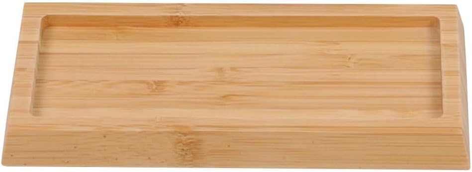 Yardwe Bamboo Whetstone Base 8.26 inch Sharpening Stone Holder with Anti-Slip Stand for Kitchen Knife Sharpening Storage and Stable Support