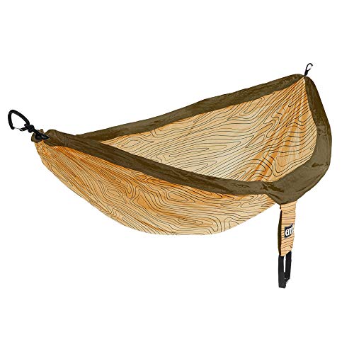ENO - Eagles Nest Outfitters DoubleNest Print Portable Hammock for Two, Woodgrain/Sand