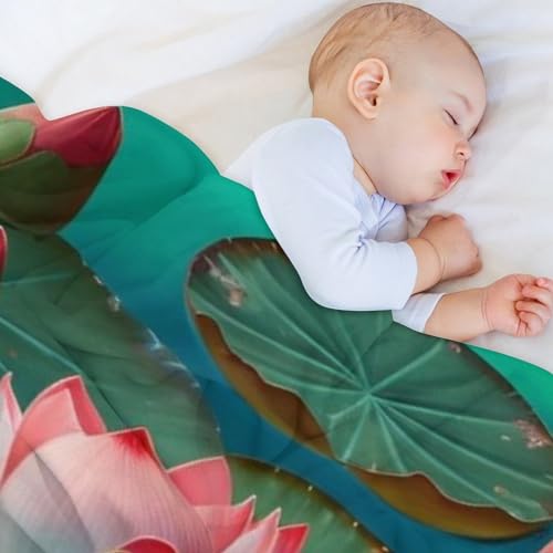 Jeté de canapé résistantes et anti-décoloration Lotus en flannel douce - 5