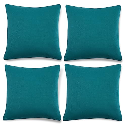 HOKIPO Stretchable Cushion Covers 16x16 (Dark Cyan, Pack of 4) at ₹198 – Amazon