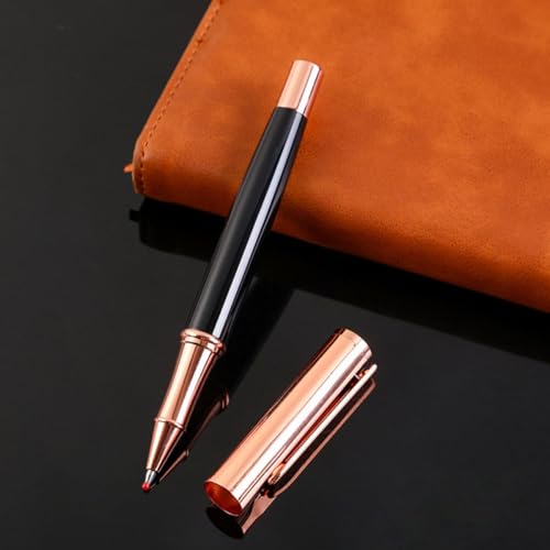 Bolígrafo metálico SEWACC color oro rosa tinta gel 5mm miniatura 7