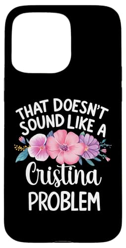 Cristina Personalized Cute Flower Girls Cristina Name スマホケース iPhone 15 Pro Max 用