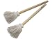 12" BBQ Basting Mops for Roasting or Grilling, Apply Barbeque Sauce, Marinade or Glazing, Cotton Fiber Head and Natural Hardwood Handle, Dish Mop Style, Perfect for Cooking or Cleaning - Pack of 2