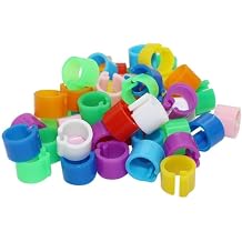 10Colors Birds Feet Rings Inner Diameter 6mm Width 7mm Plastic Clip Ring Pigeon Dove Quail Foot Ring Farm Animal Carrier 100Pcs Blue