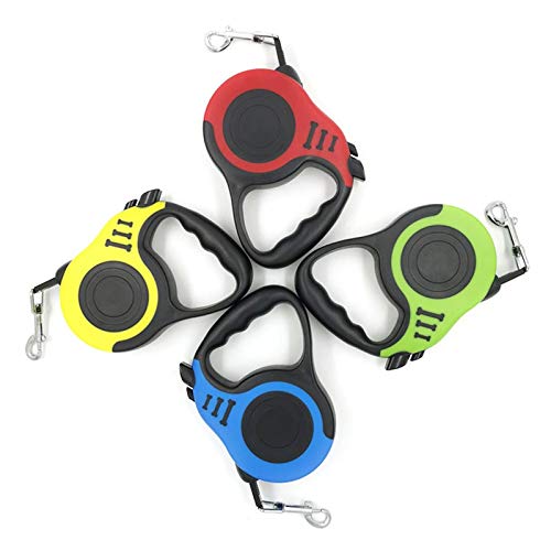 Laisse pour chien, laisse rétractable de 3 à 5 m, laisse pour chien rétractable automatique durable laisse pour chiens et chats de taille moyenne et petite (jaune)
