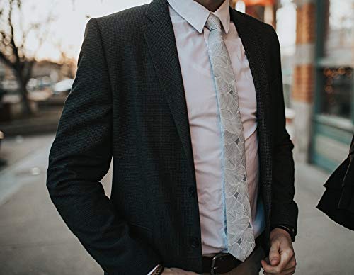 Image of DAZI Men's Skinny Tie Floral Print Cotton Necktie, Great for Weddings, Groom, Groomsmen, Missions, Dances, Gifts.