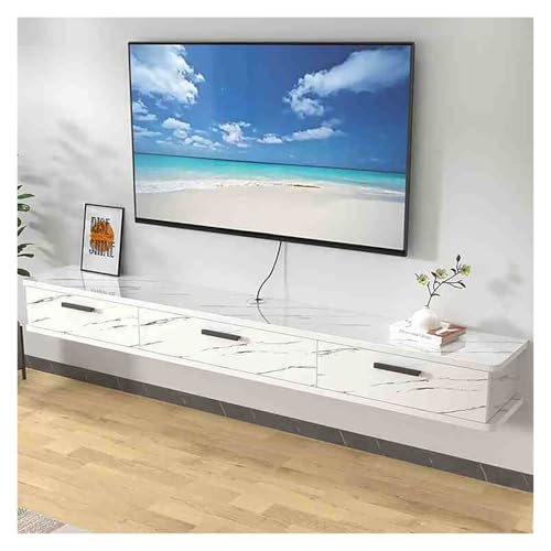 Meuble TV flottant et meuble suspendu 120 cm pour cacher les câbles de salon