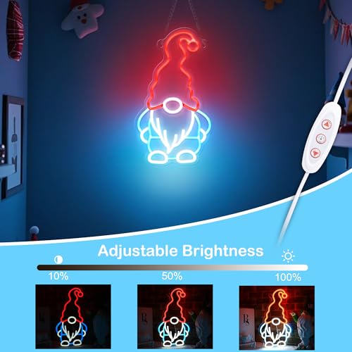 Image of Ammonite Gnome Neon Sign, LED Neon Lights for Room Wall Table Decor Art, Home Party Birthday Holiday Gift for Kids Teens Adults