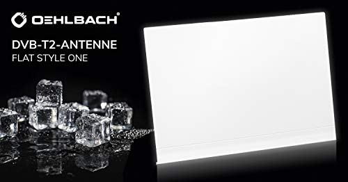 Antenne DVB-T2 HD Oehlbach Flat Style One intérieure active et blanche pour TV - 7