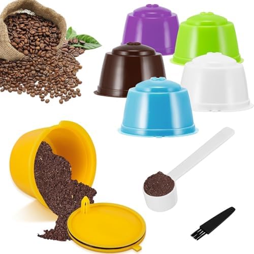 Cápsulas Filtros De Café, 6 Piezas Cápsulas De Café Recargables C...