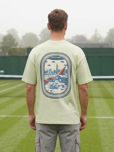 Image of Nobero Men's Oversized Graphic T-Shirt for Men | Soft Cotton | Drop Shoulder Relaxed Fit | Printed Casual Tshirt for Men