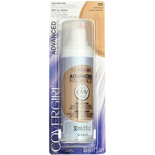 CoverGirl Advanced Radiance Age, Defying Makeup, Buff Beige (125), 2 Pack