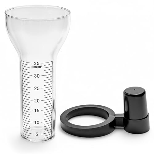 Regenmesser Ersatzglas 35 mm/qm für Frosch, Rabe und Maus inkl. Halterung Niederschlagsmesser Glas Wassermengenmesser