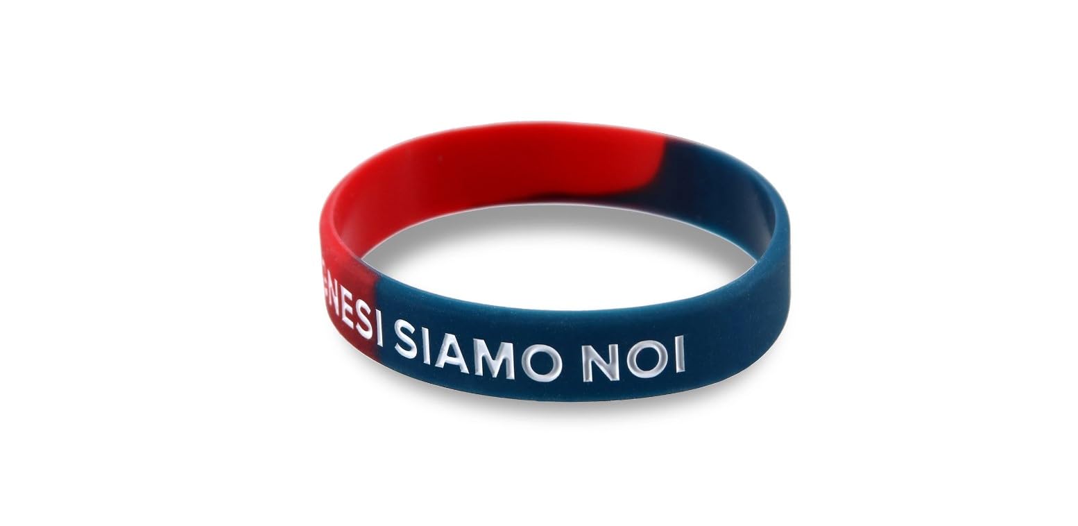 Braccialetto Bracciale BOLOGNA FC 1909 in Silicone Rossoblu Prodotto Ufficiale
