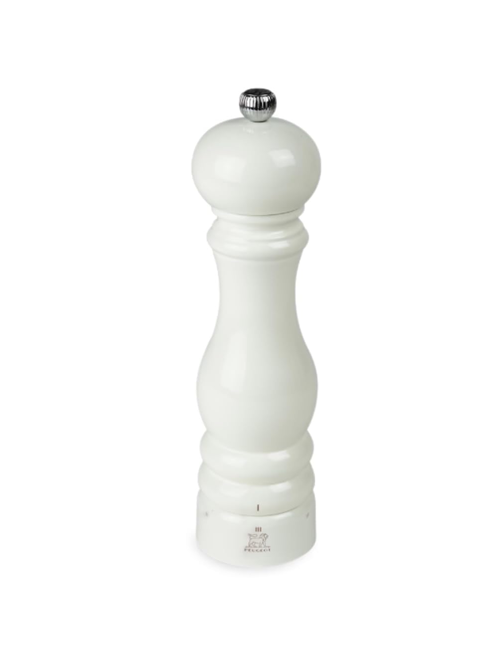 PEUGEOT - Moulin à Sel Paris u'Select 22 cm - 6 Réglages de Moutures - Innovation Sel Glace, Mécanisme Zirlion - En Bois Labellisé PEFC - Fabrication Française - Coloris Laqué Ivoire
