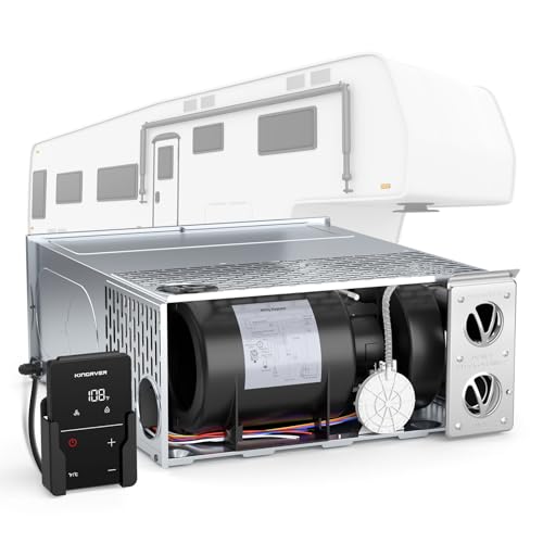 KINGRVER RV Furnace 25,000 BTU–Easy Installation Camper Furnace with Thermostat for Camper, Motorhome & Travel Trailer