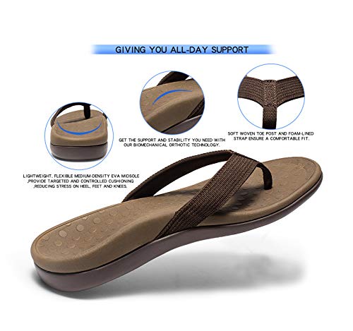 Image of LLSOARSS Plantar Fasciitis Feet Sandal with Arch Support - Best Orthotic flip Flops for Flat Feet,Heel Pain- for Women