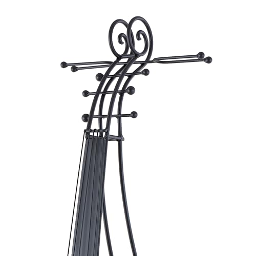 Deco 79 Metal Cello 26 Bottle Standing Wine Rack, 27" x 8" x 68", Black by Deco 79 - Image 4