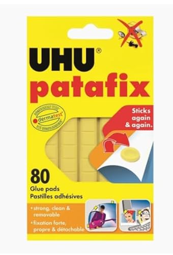 UHU Tac Patafix �C�G���[ ? ���O���\�ōė��p�\�ȔS���p�b�h | 80�� | ���ړI�S���^�b�N �|�X�^�[/�N���t�g/�I�t�B�X/�w�Z�p