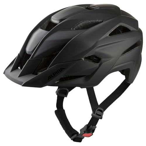 Alpina Stan MIPS TOCSEN - Smarter & Leichter All-Mountain MIPS Fahrradhelm Mit Sturzsensor & Notrufsystem Für Erwachsene, Black matt, 60-64 cm