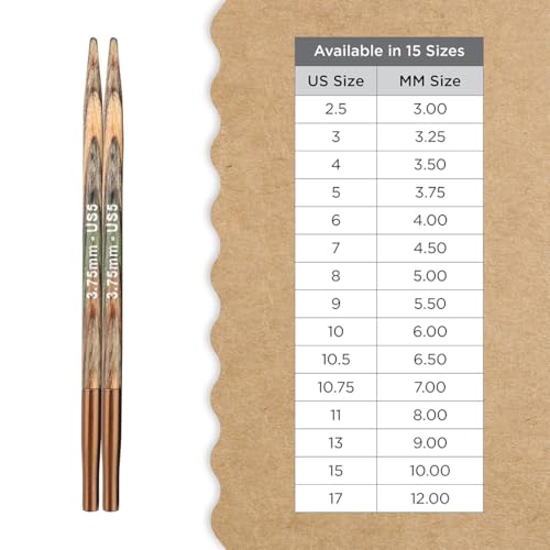 Pointe interchangeable 3,75 mm Terra Knitter's Pride pour aiguille circulaire de 10 cm - 4
