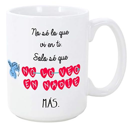 MUGFFINS Taza para Regalar a Enamorados/San Valentín – No sé lo Que Vi en ti, Solo sé Que no lo Veo en Nadie más – cerámica 350 ml - Tazas con Frases de Regalo para Novios/Novias. Aniversarios